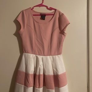 This is a dress with pink and white color.